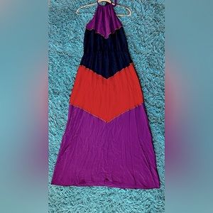 BCBG Maxazria Boho color block Maxi Dress